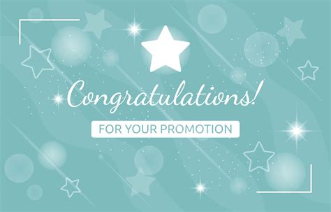 Stars Congratulations Promotion Job Good Work Business Office Card
