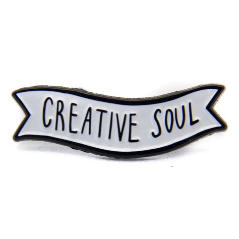 Creative Soul Artist Enamel Pin Positive Quote Banner Brooch Etsy