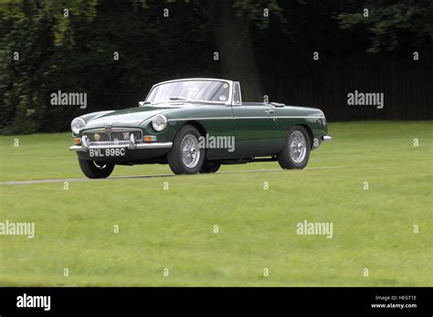 Green Mg Mgb Convertible Classic Sports Car Action Shot Stock Photo Alamy