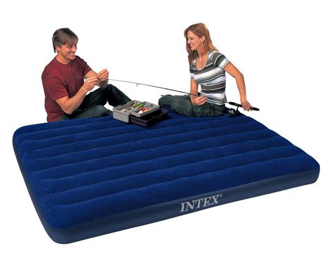 Intex Classic Downy Inflatable Queen Mattress Air Bed