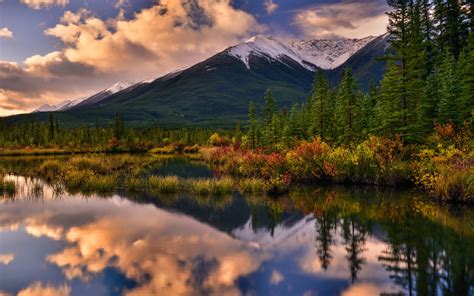Картинки Banff National Park Sunset Canadian Rockies Mountains