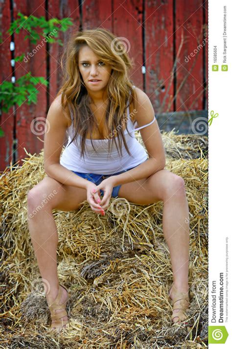 Country Girl Stock Photo Image Of Pose Farm Woman 16585604