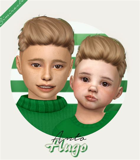 Sims 4 Cc Custom Content Child Toddler Boy Male Hairstyle Anto