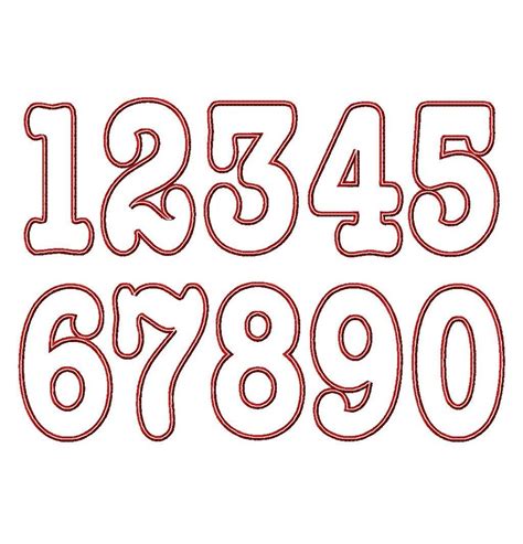 Numbers Applique Cassidy Applique Numbers Machine Embroidery Design