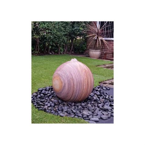 Natural Sandstone Pre Drilled 60cm Dia Sphere In Rainbow Colour Complete Water Feature Kit