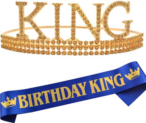 Buy Birthday King Crown And Sash For Menbirthday Crown King Birthday