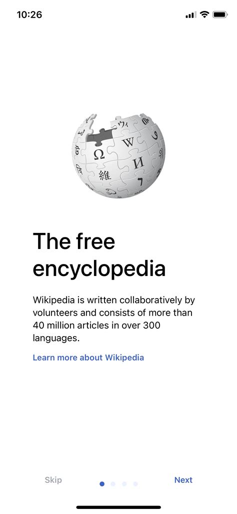 Screenshot Of Wikipedia Welcome Slides