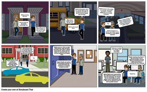 Digital Citizenship Comic Book Strip Storyboard