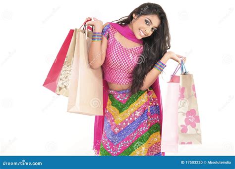 Beautiful Girl Wearing Indian Ethnic Dress Stock Photo Image Of Girl