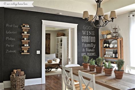Diy chalkboard art can help you to convey information in a tasteful way! vintage home love: Chalkboard Wall