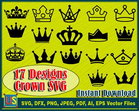 Crown Svg Bundle Queen Crown Svg Royal Crown Svg Princess Etsy