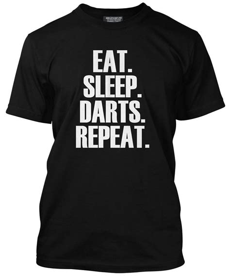 Eat Sleep Dart Repeat T Shirt Darts Player T All Colours Tee Mens T Shirt Ebay