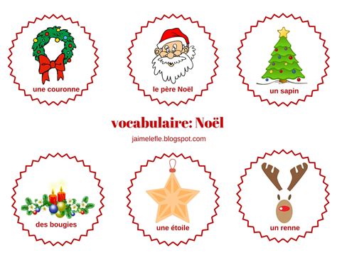 Jaime Le Français Vocabulaire Noël