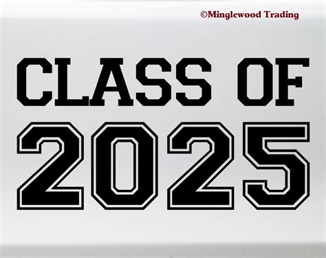 Class Of 2025 Vinyl Sticker Graduation High School Etsy