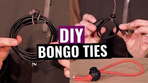 how to diy bongo ties for your cables youtube