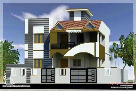 Modern House Front Side Design India Elevation Design 3d