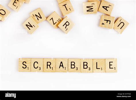 Word Scrabble Spelled With Scrabble Tiles Letters Stock Photo Alamy