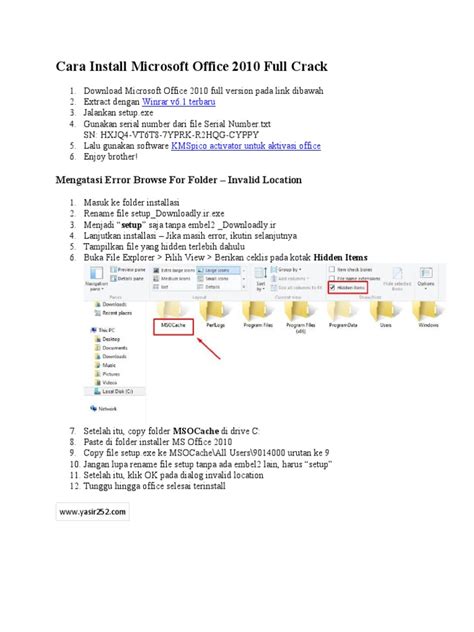Cara Install Microsoft Office 2010 Full Crack Pdf