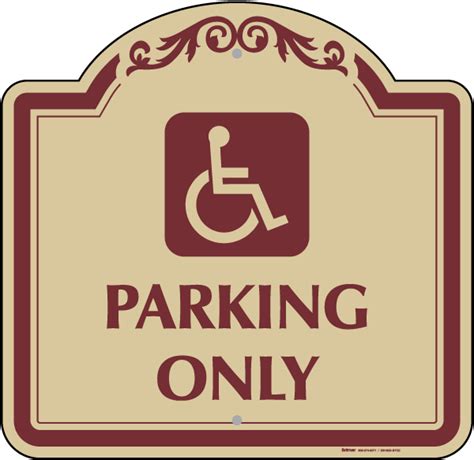 Handicapped Parking Only Sign Ds182d