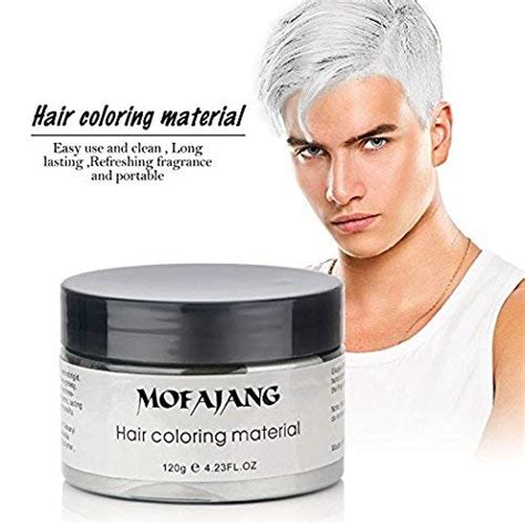 Buy Mofajang Hair Coloring Dye Wax White Instant Hair Wax Temporary Hairstyle Cream 423 Oz