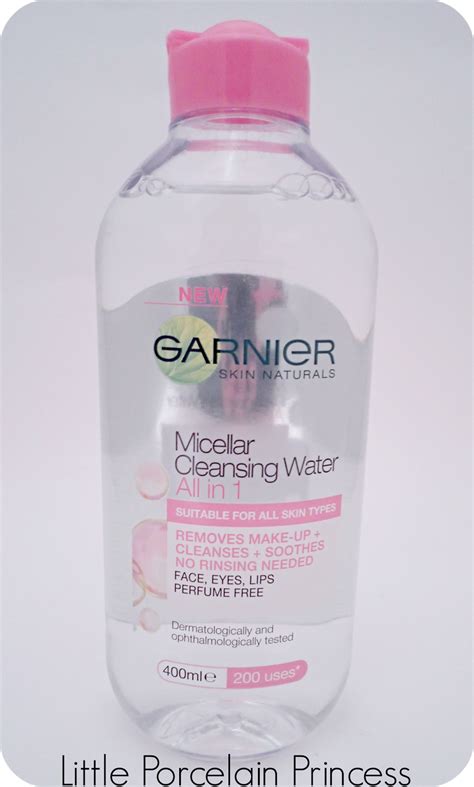 A bottle of garnier micellar cleansing water that makes taking off even the most stubborn makeup easier than ever. Little Porcelain Princess: Fail Product: Garnier Micellar ...