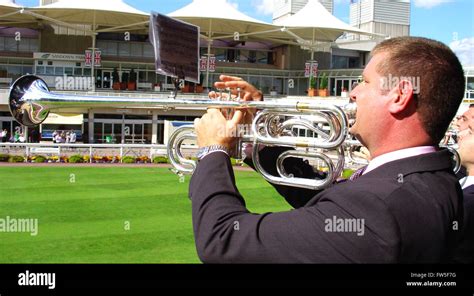 Fanfare Trombone Being Played By Musician Of The Royal Military School