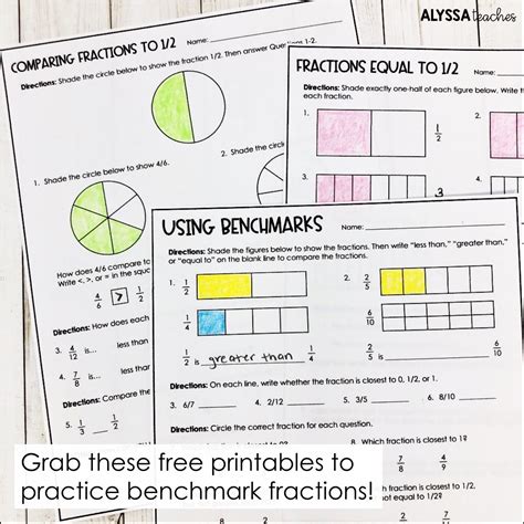 Using Benchmark Fractions To Compare Fractions Alyssa Teaches