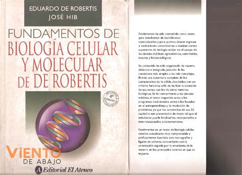 Biologia celular y molecular de robertis 15 edicion pdf downloads: De Robertis 4ta ED - Fundamentos De Biologia Celular Y ...