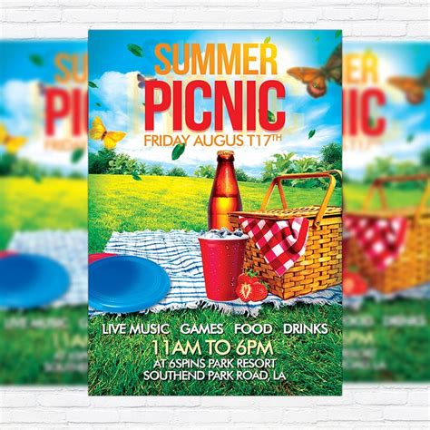 What is a flyer template? SUMMER PICNIC - PREMIUM FLYER TEMPLATE + FACEBOOK COVER ...