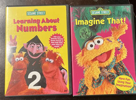 Sesame Street Lot Of 2 Dvd Learning About Grelly Usa