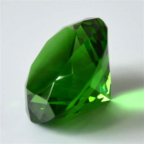 Buy Emerald Crystal Green Paperweight Cut Glass Large