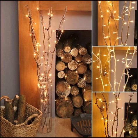 87cm Plug In Twig Branch Decoration With Led Fairy Lights Home Vase