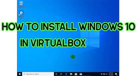 How To Install Windows 10 Pro In Virtualbox Youtube