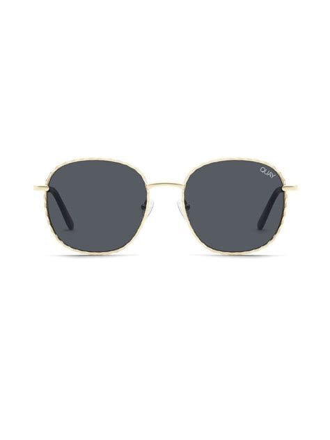 Quay Australia Jezabell Twist Sunglasses In Gold Smoke Fashionpass