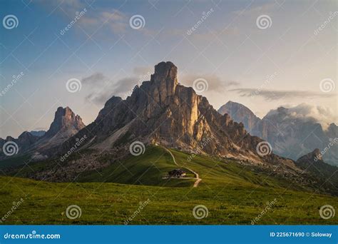 Beautiful Early Morning Dolomites Alps Mountain Landscape Photo Giau