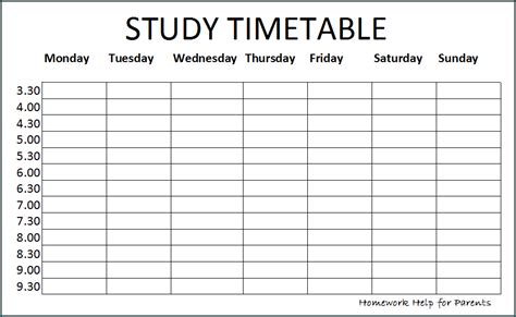 》free Printable Study Schedule Template Bogiolo Revision Timetable