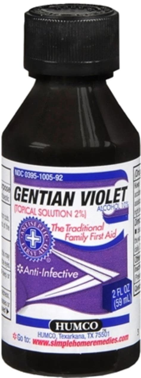 Humco Gentian Violet First Aid Anti Infective Topical Solution 2 Oz