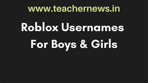 Roblox Usernames For Boys And Girls 2024 Cool 100 Funny Good And Cute