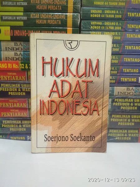 Jual Buku Original Hukum Adat Indonesia Oleh Soedjono Soekanto Di Lapak