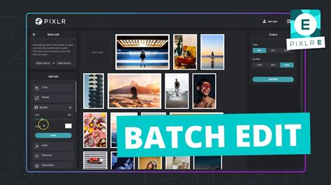 How To Batch Edit Your Photos In Pixlr E Youtube