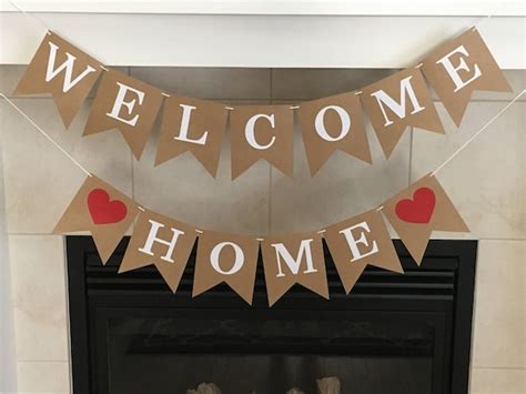 Welcome Home Banner Military Homecoming Homecoming Party Etsy Denmark