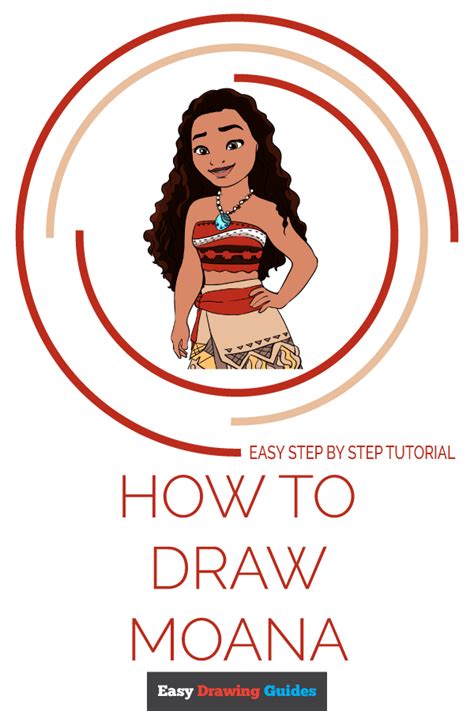Enclose the top of the head with a series of short, curved lines. How to Draw Moana - Really Easy Drawing Tutorial