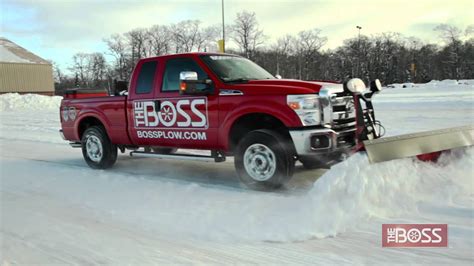 The Boss Super Duty Snowplow In Action Youtube