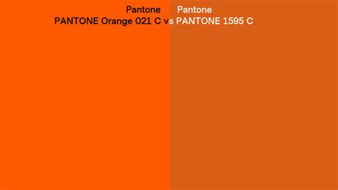 Pantone Orange 021 C Vs Pantone 1595 C Side By Side Comparison