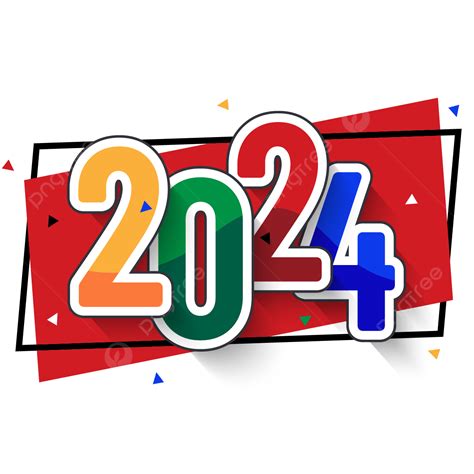 Colorful 2024 Year Coloroful 2024 Year Png And Vector With
