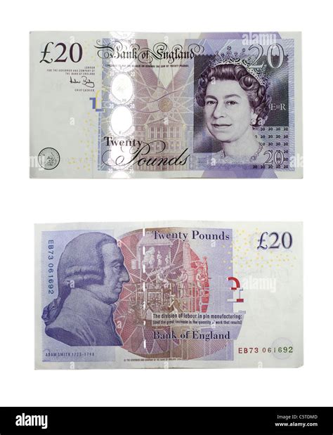 Front And Back Of The British Twenty Pound Note Stock Photo Alamy