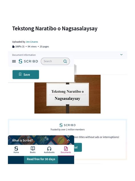 Tekstong Naratibo O Nagsasalaysay Pdf Pdf Scribd Cyberspace