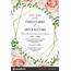 Wedding Floral Invite Invtation Card Design Watercolor Blush Pink Rose 