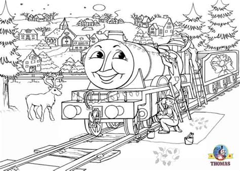 Free printable coloring pages thomas friends coloring pages. Printable Christmas colouring pages for kids Thomas Winter ...