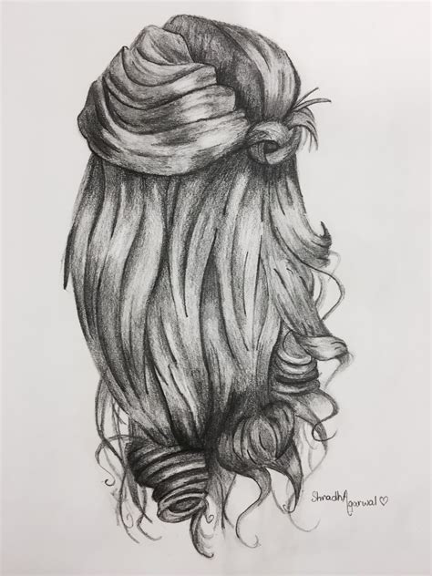 Hair Style Pencil Drawing Bestpencildrawing